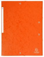 Chemise 3 rabats élastique maxi capacité 350 feuilles A4 carton 425g orange