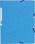 Chemise élastique sans rabat A4 carte lustrée 400g turquoise
