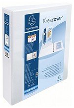 Classeur personnalisable Kreacover 4 anneaux 40mm Dos60mm A4 Max blanc