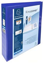 Classeur personnalisable Kreacover 4 anneaux Dos70mm A4 Maxi bleu