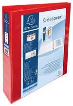 Classeur personnalisable Kreacover 4 anneaux Dos70mm A4 Maxi rouge