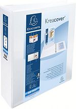 Classeur personnalisable Kreacover 2 anneaux Dos 70mm A4 Maxi blanc