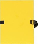 Chemise dos extensible 13cm boucle métallique A4 carton toilé jaune