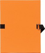 Chemise dos extensible 13cm boucle métallique A4 carton toilé orange