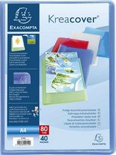 Protège-documents personnalisable A4 PP semi rigide Kreacover 40 pochette assorties