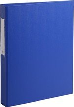 Classeur 2 anneaux rond carton plastifié A4 dos 40mm bleu