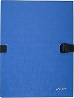 Chemise dos extensible 13cm fermeture clip avec rabat A4 bleu