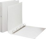 Classeur 4 anneaux ronds carton recouvert PP A4 dos 40mm blanc