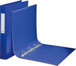 Classeur 4 anneaux ronds carton recouvert PP A4 dos 40mm bleu