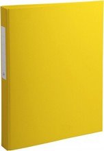 Classeur 4 anneaux ronds carton recouvert PP A4 dos 40mm jaune