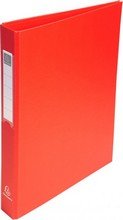 Classeur 4 anneaux ronds carton recouvert PP A4 dos 40mm rouge