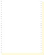 Listing autocopiant blanc/jaune 240X12" 2 plis bandes caroll détachables 1000 feuilles