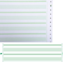 Papier listing zoné vert 240x11" 1 pli bandes carroll non détachables 60g carton 2000 feuilles