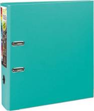 Classeur levier Prem'Touch A4 maxi dos 80mm PP intérieur et extérieur turquoise