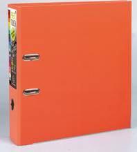 Classeur levier Prem'Touch A4 maxi dos 80mm PP intérieur et extérieur orange