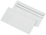 Enveloppes blanches 110x220mm DL 72g sans fenetre autocollantes par 25