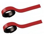 Ruban magnétique longueur 1 mètre x largeur 1,5 cm rouge