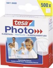 Pastilles adhésives pour photos tesa Photo® blanc en dévidoir 500 pièces