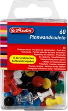 Punaises Push pins 9mm couleurs assorties boite de 60