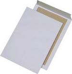 Pochettes Dos Carton 250x353mm B4 kraft blanc auto-adhésive 120g par 125