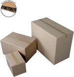 Caisse américaine carton moyen volume 1 cannelure L400xP260xH100mm