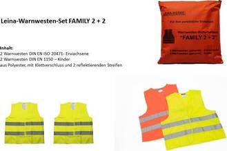 Set de gilets de sécurité/signalisation Family 2+2