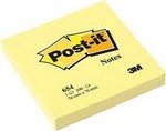 Bloc 100 feuilles Notes adhésives Post-it 76 x 76 mm jaune 654