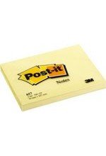 Bloc 100 feuilles Notes adhésives Post-it 102 x 76 mm jaune 657