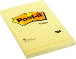 Bloc 100 feuilles Notes adhésives Post-it 102 x 152 mm jaune quadrillé