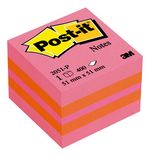 Mini cube rose de 400 Notes Post-it 51 x 51 mm
