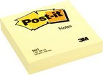 Notes Post-it bloc XL de 200 feuilles 100 x 100 mm jaune