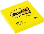 Notes Post-it bloc 100 feuilles 76 x 76 mm jaune néon
