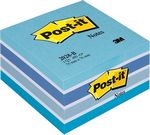 Cube Post-it 450 feuilles 76 x 76 mm assorties bleu pastel