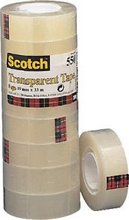 Rouleau Scotch adhésif 550 transparent 12 mm x 33 m