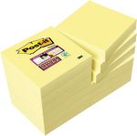 Bloc repositionnable Super Sticky Post-it 51x51mm jaune par 12