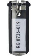 Porte-clés Key clip 64 x 25 mm Noir lot de 6