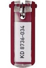 Porte-clés Key clip 68 x 25 mm Rouge lot de 6