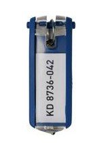 Porte-clés Key clip 64 x 25 mm Bleu marine lot de 6