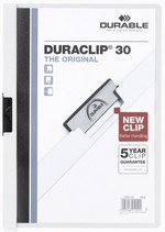 Chemises à clip A4 Duraclip Original 30 Blanc sachet libre-service