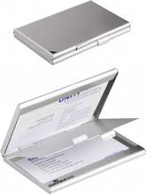 Etui pour cartes de visite format poche Business Card Box Duo argent mat