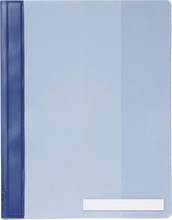 Chemise à lamelle A4 PVC couverture transparente bleu