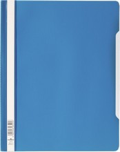 Chemises à lamelles PVC A4 extra large L31xH24,3cm couverture transparente dos bleu