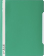 Chemises à lamelles PVC A4 extra large L31xH24,3cm couverture transparente dos vert