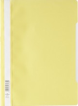 Chemises à lamelles PP A4 couverture transparente dos jaune