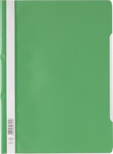 Chemises à lamelles PP A4 couverture transparente dos vert