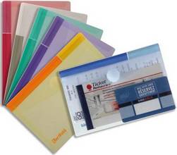 Pochettes pour documents A6 180x130mm couleurs assorties