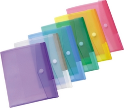 Pochettes pour documents A4 316x240mm couleurs assorties