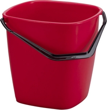 Seau multi-usages Bucket 9,5 litres rectangulaire rouge