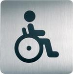 Pictogramme carré, toilettes handicapés