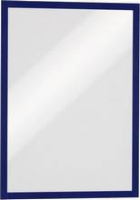 Cadre d'affichage adhésif avec encadrement magnétique Durafame A3 bleu foncé par 6